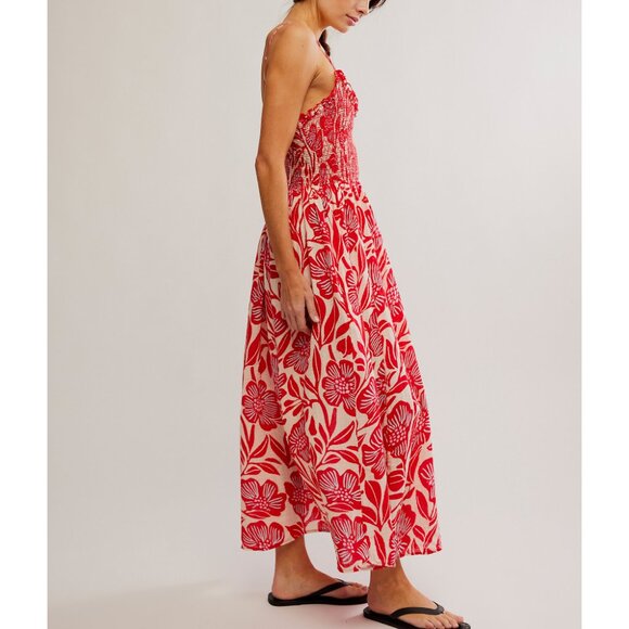 🎉LAST CHANCE🎉 FREE PEOPLE Sweet Nothings Midi Dress / Gardenia Combo - Picture 5 of 9